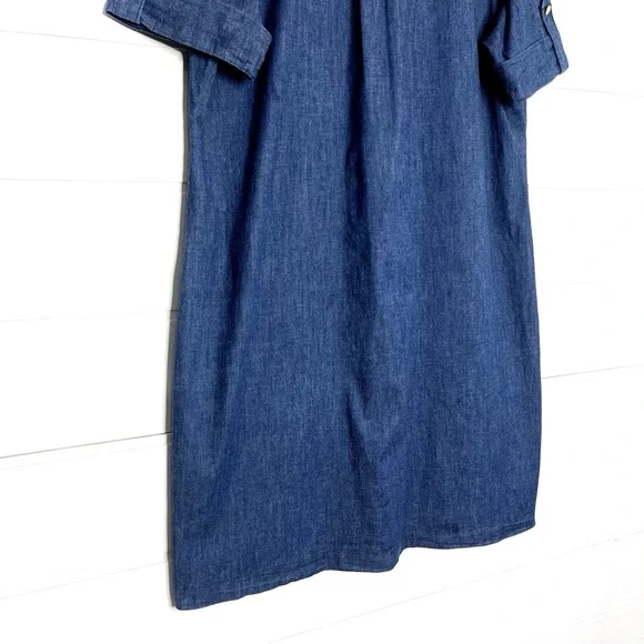 Anne Klein Women’s Zipper Denim Shift Dress Plus Size 1X - Picture 8 of 10